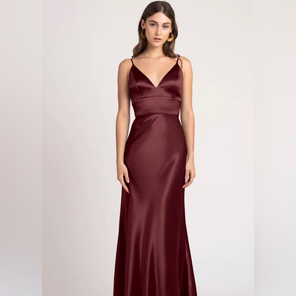 Jenny Yoo Brenna Bridesmaid Gown in Hibiscus Size 14